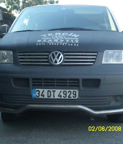 Труба одинарная (изогнутая) на Volkswagen T5 (Transporter) фото