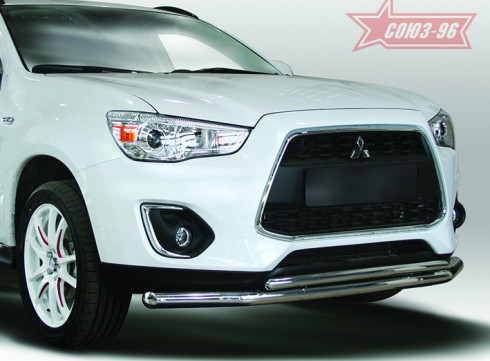 Защита переднего бампера для Mitsubishi ASX 14+ труба двойная фото