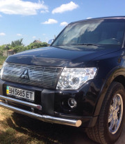 Защита переднего бампера для Mitsubishi Pajero Vagon 07+ труба двойная от Tamsan фото