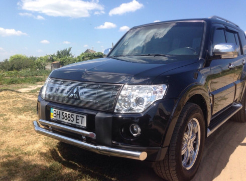 Защита переднего бампера для Mitsubishi Pajero Vagon 07+ труба двойная от Tamsan фото