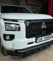 Защита переднего бампера для Mitsubishi L200 2024+ Граундер черный мат. фото