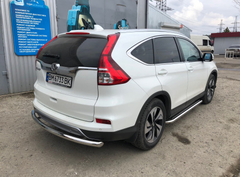 Защита заднего бампера для Honda CRV 15+ труба одинарная от производителя Tamsan фото