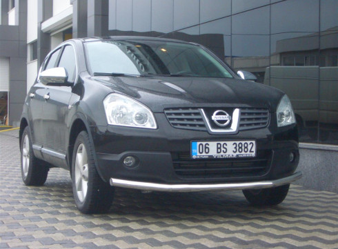 Защита переднего бампера для Nissan Qashqai 2006-2014 труба одинарная от Tamsan фото