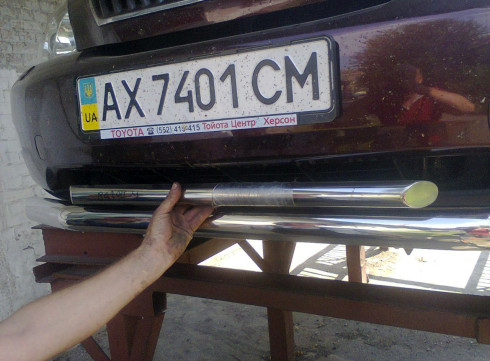 Защита переднего бампера для LEXUS RX 03-09 труба двойная от Tamsan фото
