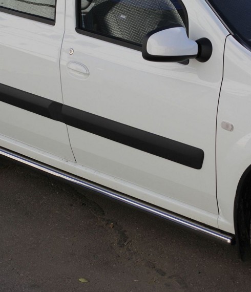 Пороги труба на Renault Logan 2005-2012 фото
