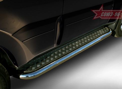 Подножки для Mitsubishi Pajero Vagon 07+ порог листом от Tamsan фото