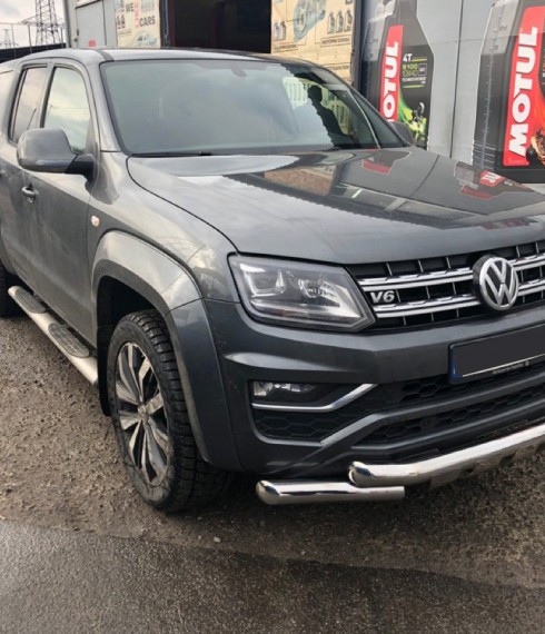 Подножки боковые овальные Aventura  VW Amarok фото