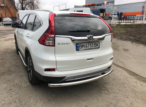 Защита заднего бампера для Honda CRV 13-15  труба одинарная от производителя Tamsan фото