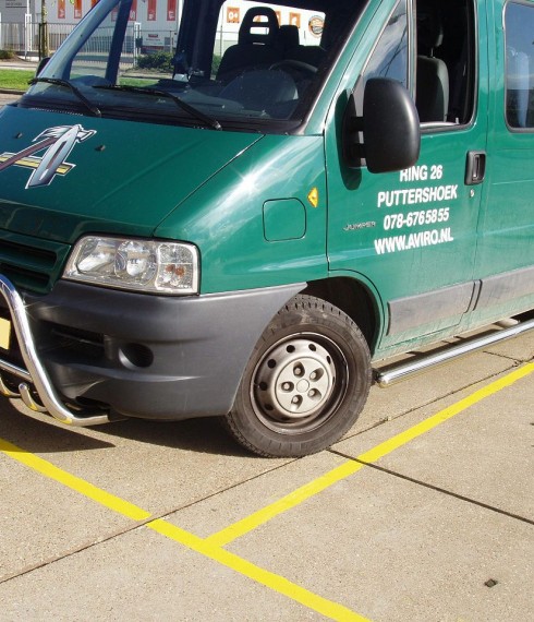 Пороги труба с проступью на Peugeot Boxer 2000-2007 фото
