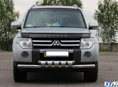 Защита переднего бампера для Mitsubishi Pajero Vagon 07+ Graunder от Tamsan фото