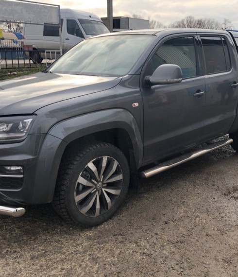 Подножки боковые овальные Aventura  VW Amarok фото