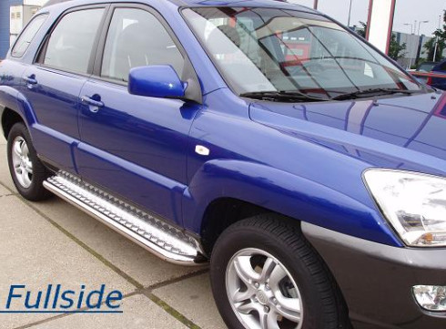 Подножки для KIA Sportege 04-10 порог листом от Tamsan фото