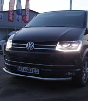 Труба одинарная на Volkswagen T6 (Transporter) фото
