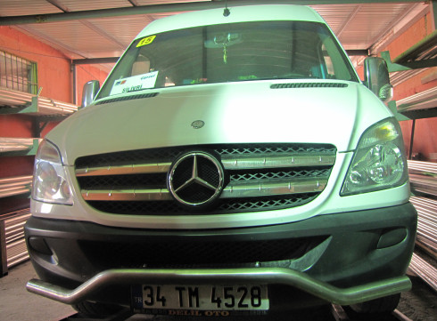 Защита переднего бампера для MERCEDES-BENZ SPRINTER W906 06-18 Чайка от Tamsan фото