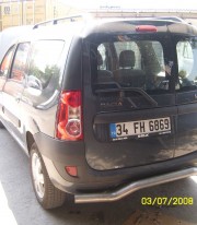 Защита заднего бампера на Renault Logan MCV  Волна (Чайка) TAMSAN фото