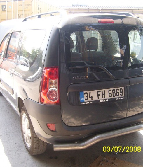 Защита заднего бампера на Renault Logan MCV  Волна (Чайка) TAMSAN фото
