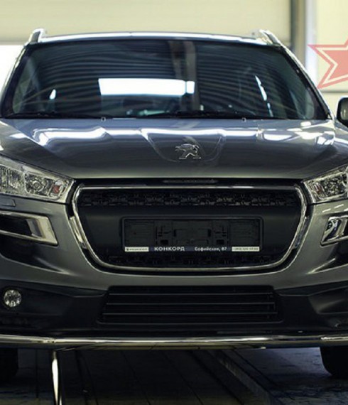 Труба одинарная на Peugeot 4008 фото