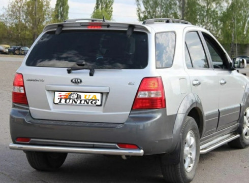 Защита заднего бампера для KIA Sorento 02-09 труба одинарная от Tamsan фото