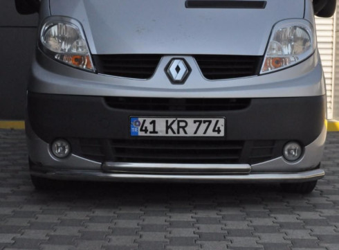 Защита переднего бампера для Nissan Primastar 2002-2015 труба двойная от Tamsan фото