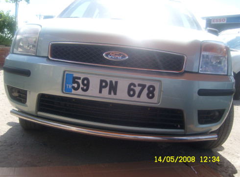 Защита переднего бампера для Ford Fusion 04-13 труба одинарная  от Tamsan фото