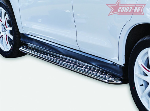 Подножки для Mitsubishi ASX 14+ порог листом от Tamsan фото