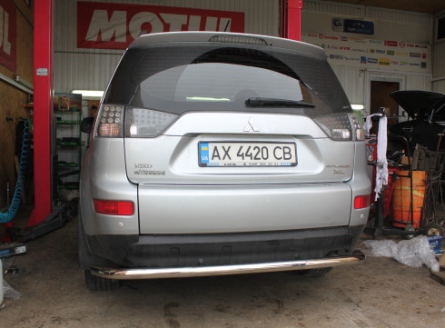 Защита заднего бампера для Mitsubishi Outlander XL 06-10 труба одинарная от Tamsan фото