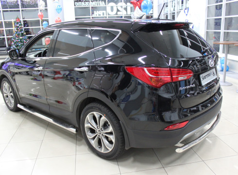 Подножки для Hyundai Grand Santa-Fe 13+ порог трубой от производителя Tamsan фото