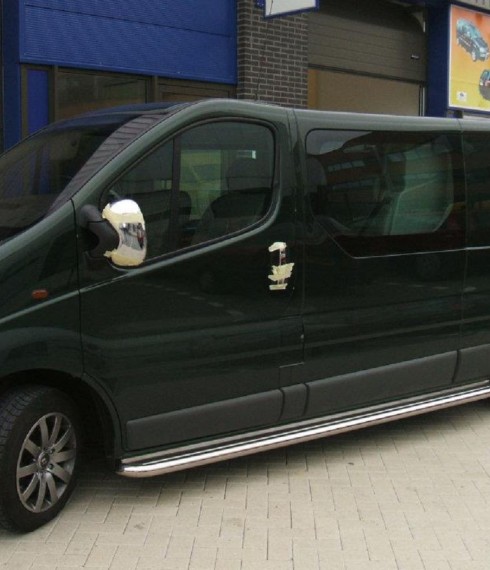 Пороги с листом (площадка) на Opel Vivaro 2015+ TAMSAN фото
