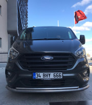 Защита переднего бампера для Ford Connect 18+ труба двойная от Tamsan фото