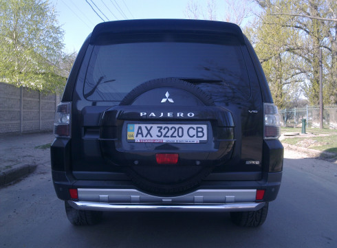 Защита заднего бампера для Mitsubishi Pajero Vagon 07+ труба одинарная от Tamsan фото