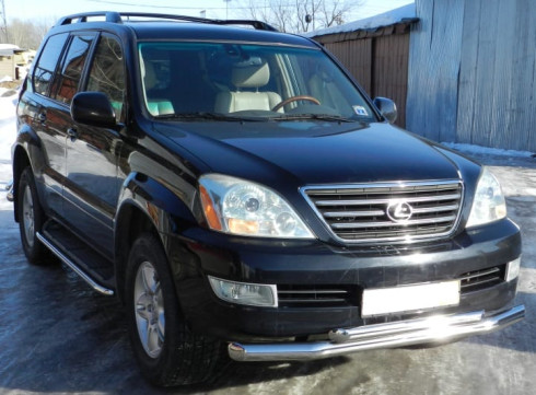 Защита переднего бампера для LEXUS GX 03-08 труба двойная от Tamsan фото