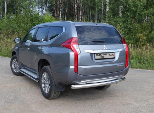 Защита заднего бампера для Mitsubishi Pajero Sport 2017-2019 Труба одинарная от Tamsan фото
