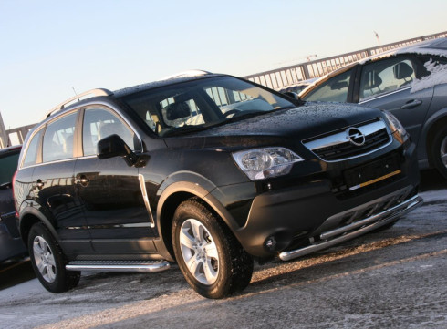 Подножки для Opel Antara 2006-2016 порог листом фото