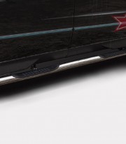 Пороги труба с проступью на SsangYong Actyon Sports нержавейка фото
