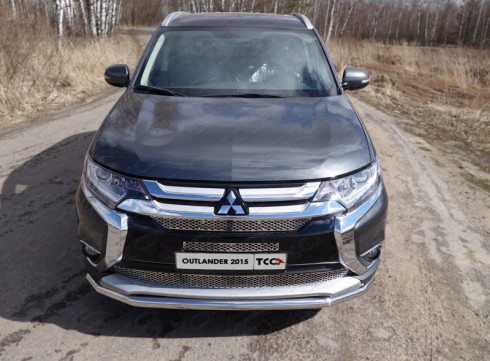 Защита переднего бампера для Mitsubishi Outlander XL 15+ труба одинарная Tamsan фото