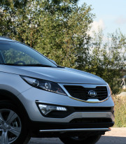 Защита переднего бампера для KIA Sportege 10-15 труба одинарная от Tamsan фото