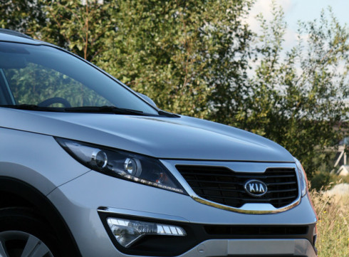 Защита переднего бампера для KIA Sportege 10-15 труба одинарная от Tamsan фото