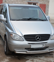 Защита переднего бампера для Mercedes-Benz Vito 03-10 труба двойная от Tamsan фото