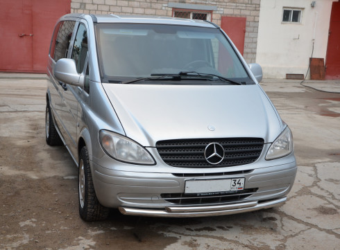 Защита переднего бампера для Mercedes-Benz Vito 03-10 труба двойная от Tamsan фото