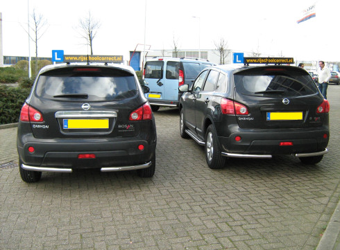 Защита заднего бампера для Nissan Qashqai 2006-2014 Уголки одинарные от Tamsan фото
