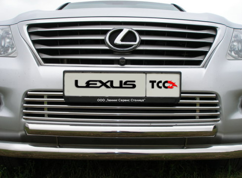 Защита переднего бампера для LEXUS GX 08+ труба двойная от Tamsan фото