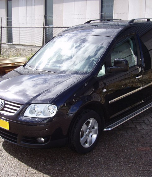 Пороги с листом (площадка) на Volkswagen Caddy 2004-2010 TAMSAN фото