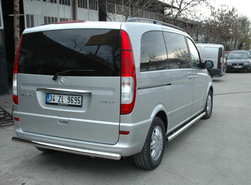 Защита заднего бампера для Mercedes-Benz Vito 10-15 труба одинарная от Tamsan фото