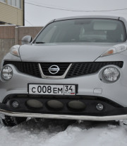 Защита переднего бампера для Nissan Juke 10+ труба одинарная от Tamsan фото