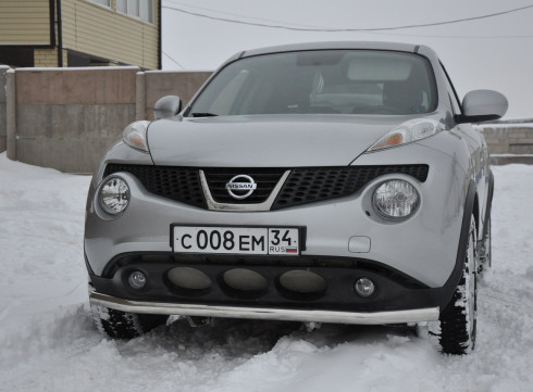 Защита переднего бампера для Nissan Juke 10+ труба одинарная от Tamsan фото