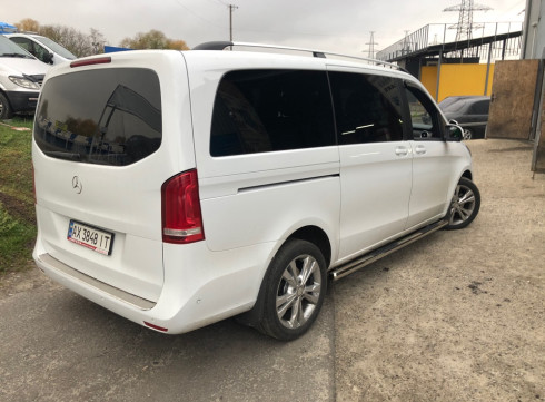 Подножки для MERCEDES-BENZ VITO 14+ порог трубой от Tamsan фото