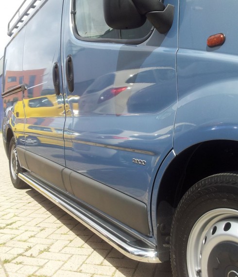 Пороги с листом (площадка) на Opel Vivaro 2015+ TAMSAN фото