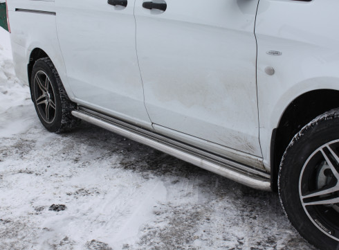 Подножки для MERCEDES-BENZ VITO 14+ порог листом от Tamsan фото