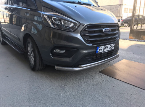 Защита переднего бампера для Ford Connect 18+ труба двойная от Tamsan фото