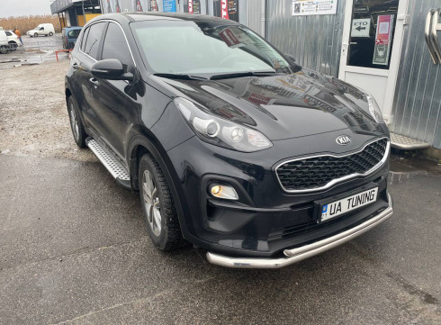 Защита переднего бампера для KIA Sportage 16-22 труба двойная от Tamsan фото